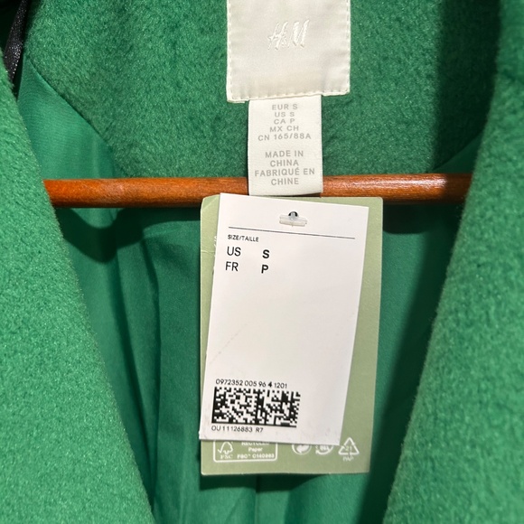BRAND NEW / H&M / Green winter coat/ NWT - Picture 6 of 8